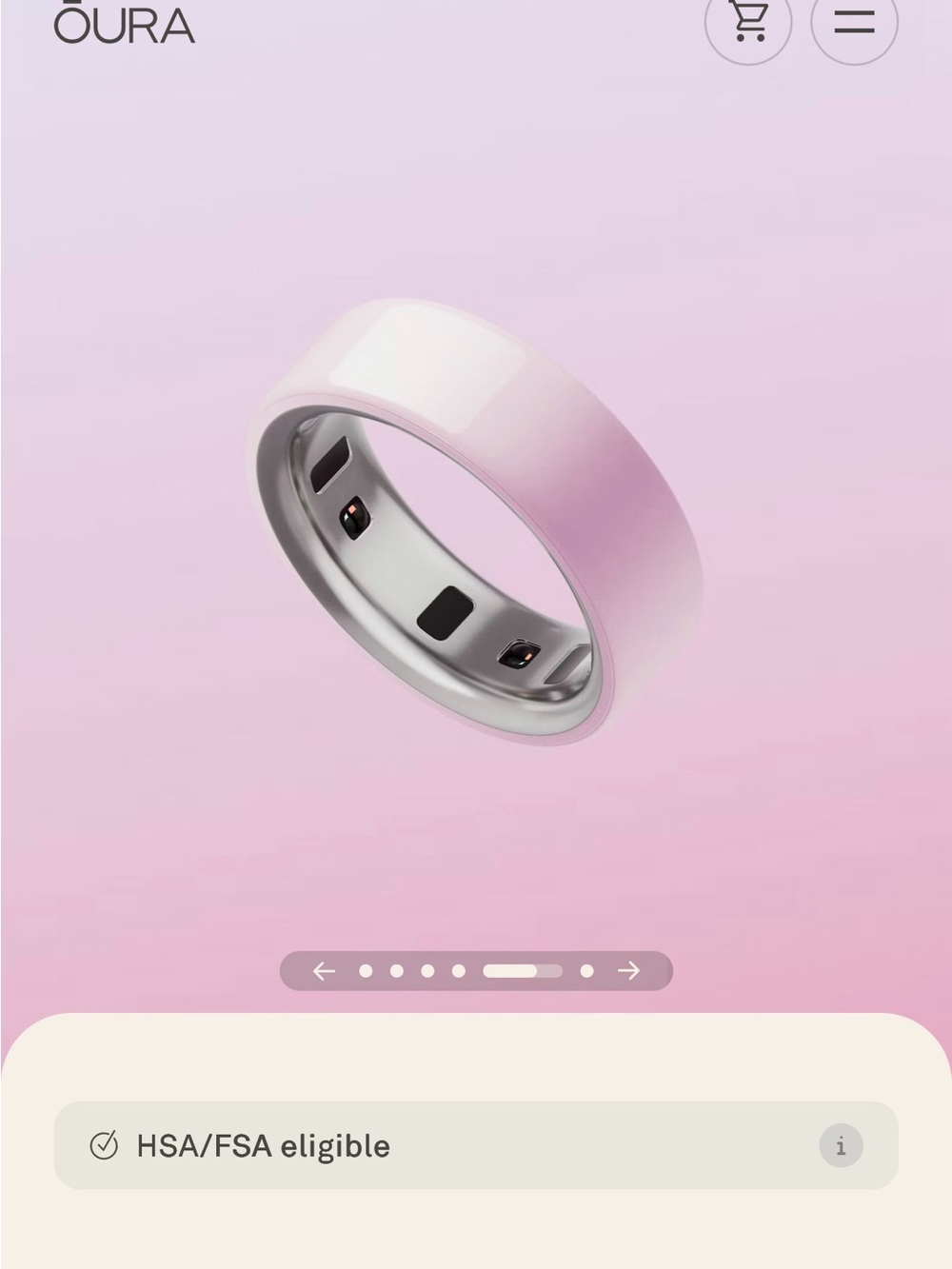 Oura Ring in Pale Pink Gloss